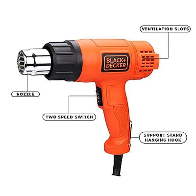Black+Decker 1800W 2 Speed Heat Gun, KX1800 Black+Decker 1800W 2 Speed Heat Gun, KX1800